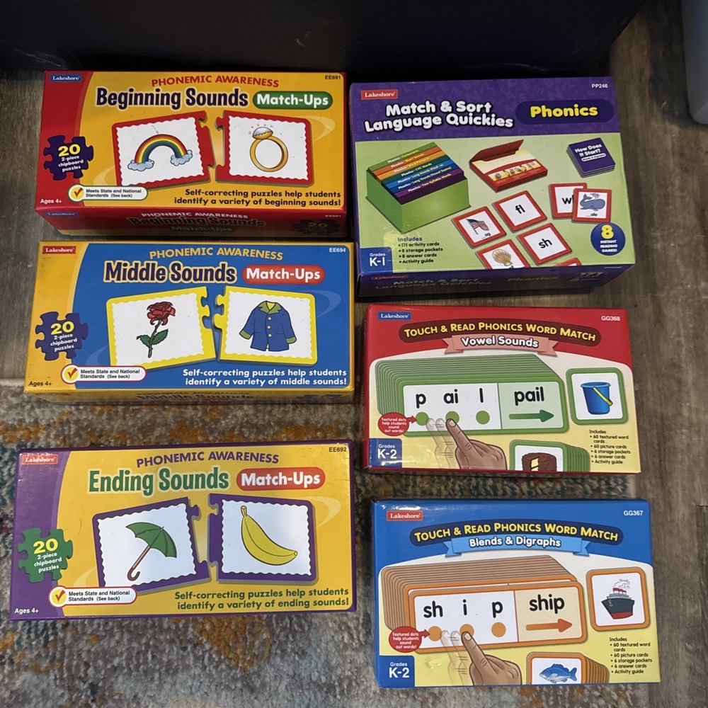 Lakeshore Learning Touch & Read Match Level 1  K-2 Learn To READ lot Of 6